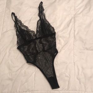 One piece black lingerie